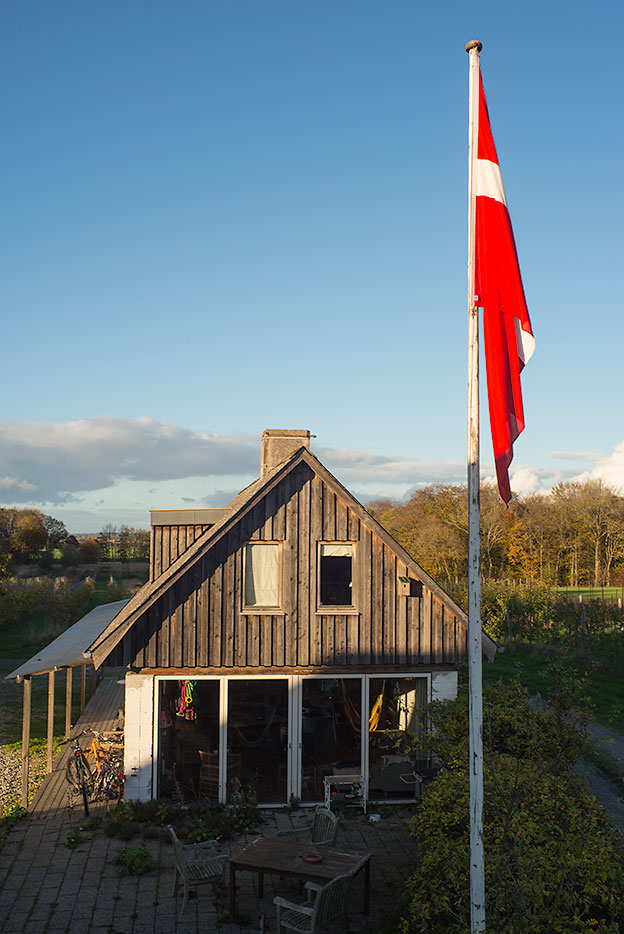 bletoften med flag